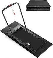 CIIHI Foldable Rubber Treadmill Mat - Walking Pad Mats for Home Fitness, Floor Protector with Non-Slip Texture, Easy to Clean and Maintain, 68" L x 26.8" W