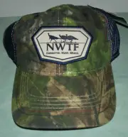 NWTF Mossy Oak Obsession 2018 Committee Hat Cap Camo/Blue New NWT Adjustable