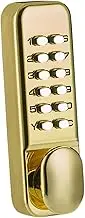 XLWLLNJ Keyless Entry Door Lock with Advanced Security Features, Gold