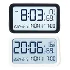 Large Display Digital Clock Clear Easily Touching Control Temperature Humidity