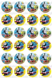 24 x Thomas The Tank Engine Cupcake Toppers Edible Wafer Paper Cake Decoration