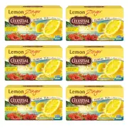 Lemon Zinger Herbal Tea, Caffeine Free, 20 Tea Bags Box, (Pack of 6)