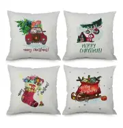 Christmas Decoration Throw Pillow Covers18 x 18Inch Set of 4