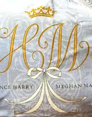 PRINCE HARRY & MEGHAN MARKLE Cotton Tea Towel from Buckingham Palace