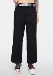 [Dickies] Rinsed Black Cropped Ankle Pants