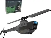 Remote Control Helicopter with 1080P Camera, Black Hornet Scout RC 4CH Aerial Vehicle Reconnaissance Military Aircraft Model for 16+, with 1-Battery