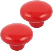 Ceramic Knob,Cabinet,Furniture Pull Handles,Door Pull,Drawer Pull Handle,Cabinet Wardrobe Drawer Door 33mm Dia Round Ceramic Knobs Pull Red 2pcs