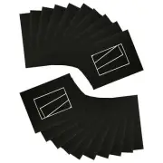 20x Black A4 Frame Picture Mounts for A5 (6" x 8") Image Deep Shadow Display