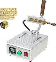 Desktop Hot Foil Stamping Machine, Small Manual Bronzing Machine with 26 Letter Dies, 45-280℃ Temperature Control, Embossing Heat Press Machine for Leather Crafting, DIY Projects