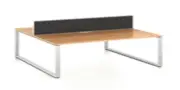 Worksmart Workstation Single Office Desk w Partition 1800mm x 750mm x 1150mm Vir