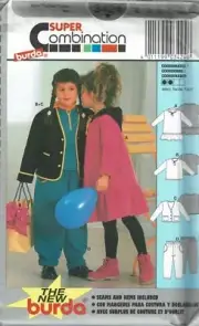 Burda Sewing Pattern 3424 Costume Shirt Pants Coat Kids Size 3-8