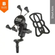 RAM Motorcycle Fork Stem Short Arm X-Grip Phone Kit