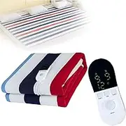 Dual-Control Heating Electric Blanket with 9 Heat Settings and 12h Timing, Intelligent Heated Throw Blanket with Auto-Off Timer and LED Display, for Home Office Use 71 * 59 inch