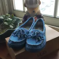 在飛比找Yahoo!奇摩拍賣優惠-☆nico小筑☆ugg 藍色平底鞋-6.0...專櫃正品