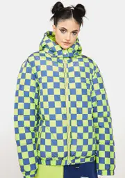 [The Ragged Priest] Scout Checkered Puffer Jacket