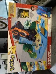 NEW SEALED Pokemon Carry Case Volcano Playset With Pikachu Figure Jazwares