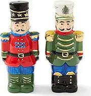 Spode Christmas Tree Nutcracker Salt and Pepper Shaker Set (2-Piece)- Holiday Kitchen & Table Décor - Festive Home Accent, /Stocking Stuffer for Collectors & Holiday Enthusiasts