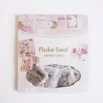 【文具室務】日本 PAPIER PLATZ 方形花卉 素材貼紙包 SUNNY SUNDAY 貼紙 FLAKE SEAL