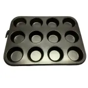 1pc Muffin Pan 12 Cups Muffin Cupcake Non-Stick Pan Tray Mould Icing Baking