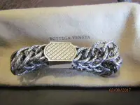 在飛比找Yahoo!奇摩拍賣優惠-BOTTEGA VENETA BV 純銀編織手環