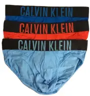 Calvin Klein Underwear 3-Pack Intense Power Cotton Hip Brief, Blue/Multi, XL