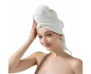 Towels & Washcloths Elosung 2 Pcs White Super Absorbent Waffle Weave Hair Towel Multi Functional Quick Drying Turban For Women Soft & Fast Head Wrap