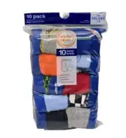 Wonder Nation Boys Underwear Soft Cotton Boxer Briefs, 10-Pack, Size: XXL (18)