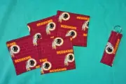 New COASTERS SET of 4 and/or KEYCHAIN key ring WASHINGTON REDSKINS FOOTBALL