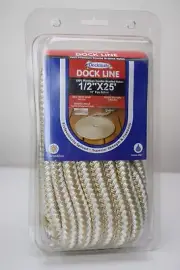 Dockmate Dock Line 100% Premium Double Braided Nylon 1/2" x 25' 12" Eye Splice