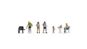 N15881 Noch OO/HO Gauge Campers (5) and Accessories Figure Set