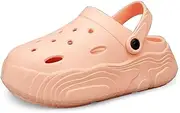 [Jakcuz] Women Adult Clogs Non-Slip Sandals Slides Soft Platform Closed-Toe Outdoor Beach Shoes