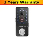 LOOPER PLUS Guitar Effects Pedal 24 Bit/48KHz DC9V w/ 9 Loops & Colorful Display