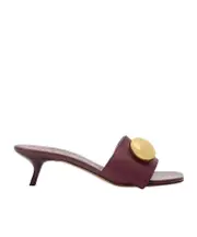 Pebble slide in soft calfskin 36,37,38,39,40,41 Burgundy