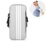 Cell Phone Armband for Runners. Phone Holder Arm Sleeve for Working Out & Exercise.ax3015-running mobile phone bag - gray