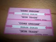 2 Duran Duran Come Undone / Skin Trade Jukebox Title Strips
