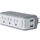[1美國直購] Belkin 3-Outlet SurgePlus Travel Swivel Charger Surge Protector Dual USB Ports(2.1AMP/10Watt) BST300