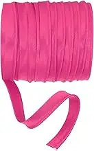 Maxi Piping Bias Tape, 5 Yards Piping Trim with Cord Satin Binding Lip Cord Trim Fit for Sewing Garment Webbing Trimming Crafts Decorating - (Rose Red)