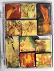 Lucy Lu Designs Mighty Magnets FAIRIES FAIRY FAERIE Set of 10 fridge magnets