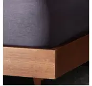 Studio 3B Full Box Spring Cover in Charcoal 75" L x 54" W Elastic Bands