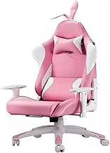 Computer Chair Gaming Chair Pink Snow Rabbit Chair Girls Computer Chair Home Gaming Chair (Color : Pink, Size : One Size)