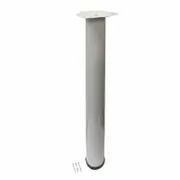 Adoored 60 x 710mm White Round Adjustable Table Leg
