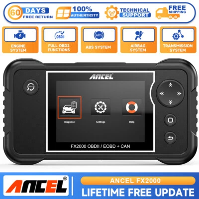Automotive OBD2 Scanner Engine SRS ABS TCM Diagnostic Tool OBDII Code Reader