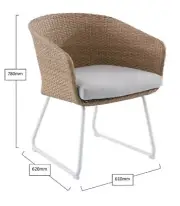 MIMOSA PAMPAS WICKER & CUSHION CHAIR METAL FRAME NEW MELBOURNE ONLY FREEPOST NEW