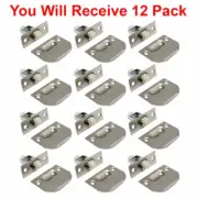 (12 Pack) Adjustable Roller Catch Latch Closet Door Cabinet Satin Nickel