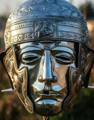 18GA Brass Helmet Medieval Knight Roman Cavalry Helmet With Man Face Best Gift