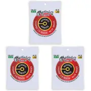 3PK Martin Guitar MA170T Authentic Treated Strings 80/20 Bronze Extra Light