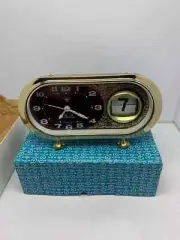 Vintage Diamond Alarm Clock Wind Up Retro w/ Date '70s No. 8317 BOX NEW WORKING