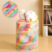 Toy Storage Basket with Lid Nursery Hamper for Kids Room Playroom Bedroom