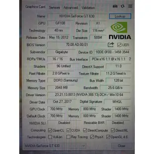 顯示卡 Gigabyte GT630 2G DDR3