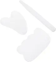 SHERCHPRY 1 Set 3pcs Scraping Board Facial Massage Tools for Relaxation Jade Massage Tool for Neck Shoulder Face and